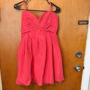 BCBGMaxAzria Strapless Sweetheart Coral Pink Party Dress